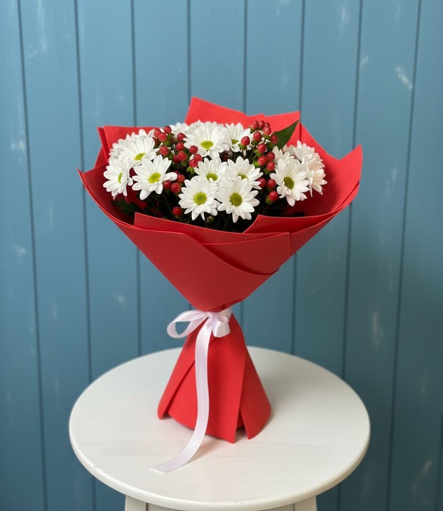 Букет цветов из: Хризантемы в К.Либкнехте