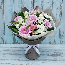 Букет цветов из:  Герберы, Альстромерии и Хризантемы #REPLACE_PRED# К.Либкнехте