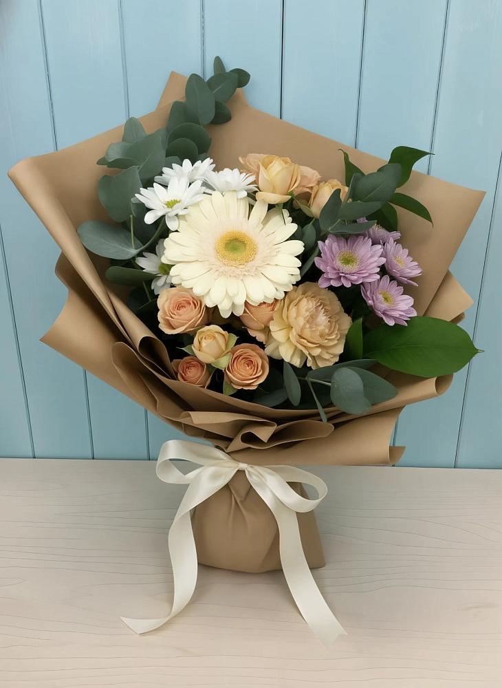 Букет цветов из: Герберы и Хризантемы в К.Либкнехте