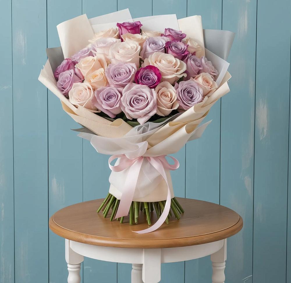 Букет цветов из: Розы в К.Либкнехте