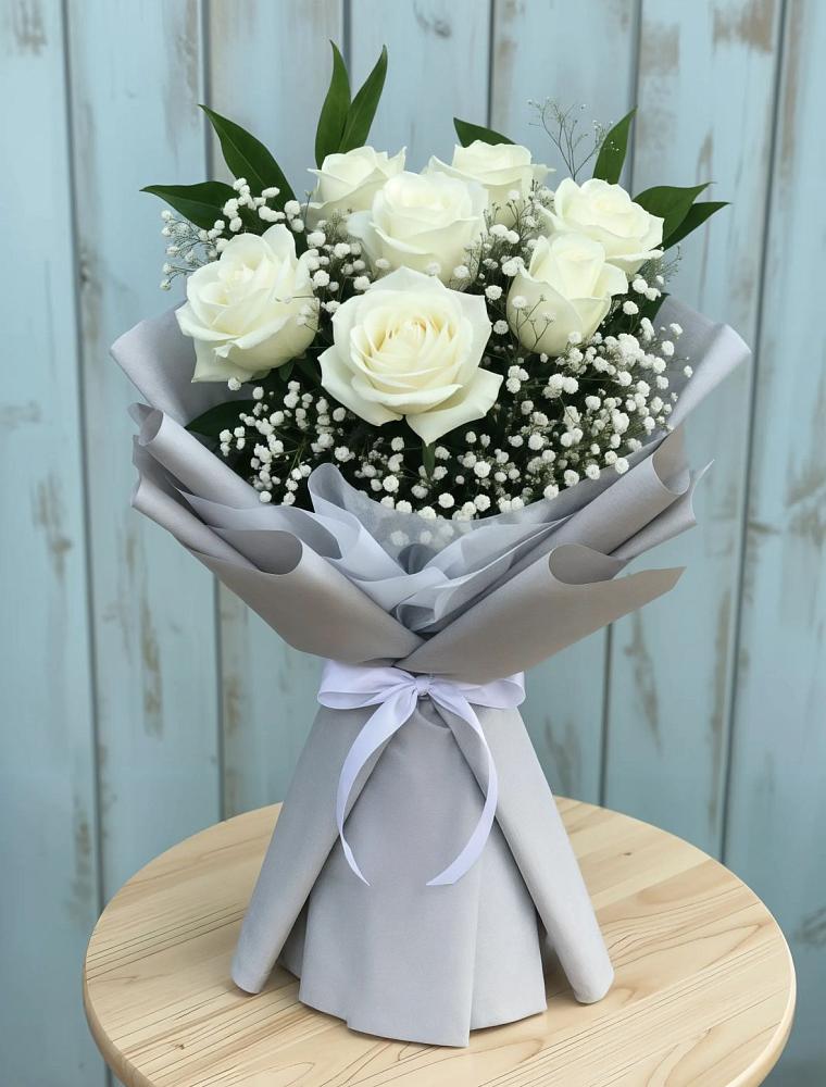 Букет цветов из: Розы в К.Либкнехте