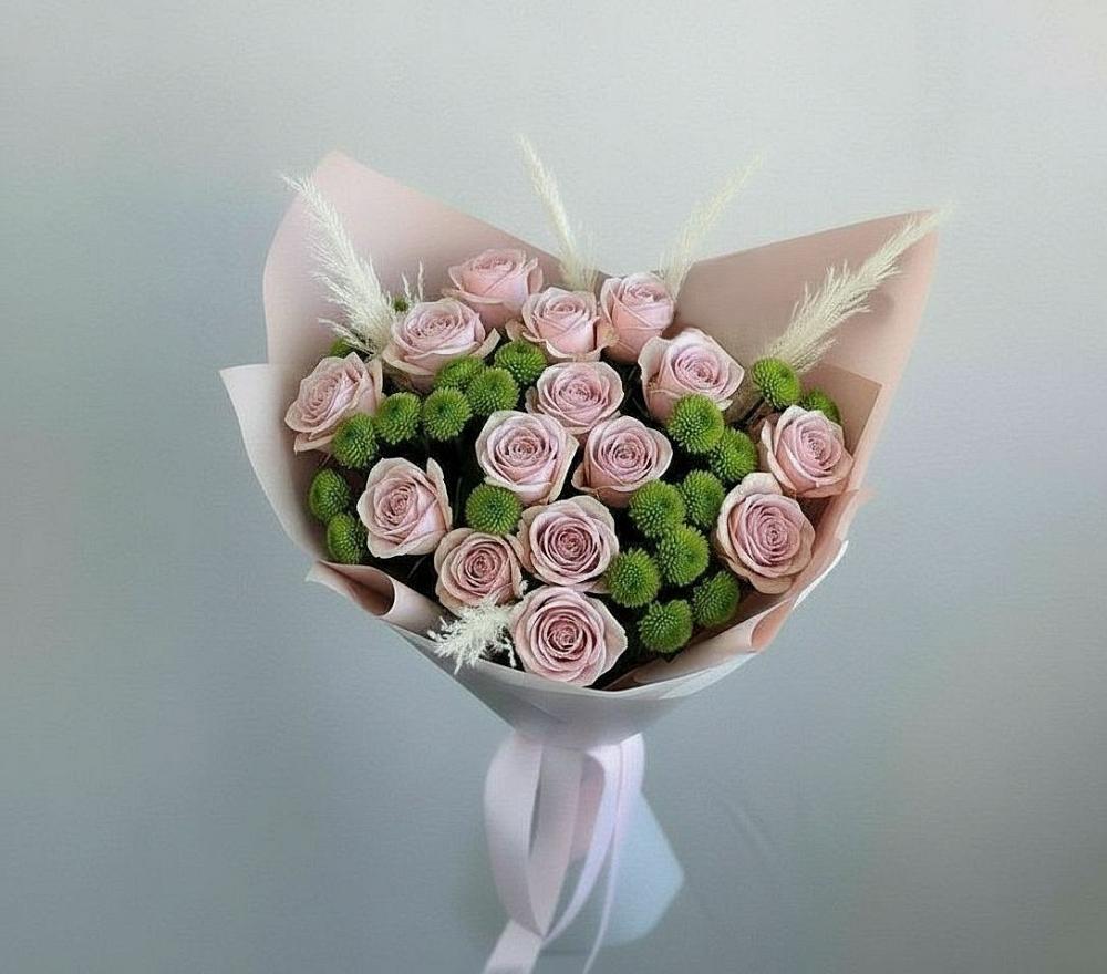 Букет цветов из: Розы и Хризантемы в К.Либкнехте