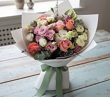 Букет цветов из:  Розы, Лизиантусы и Гвоздики #REPLACE_PRED# К.Либкнехте