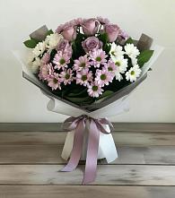 Букет цветов из:  Хризантемы и Розы в К.Либкнехте