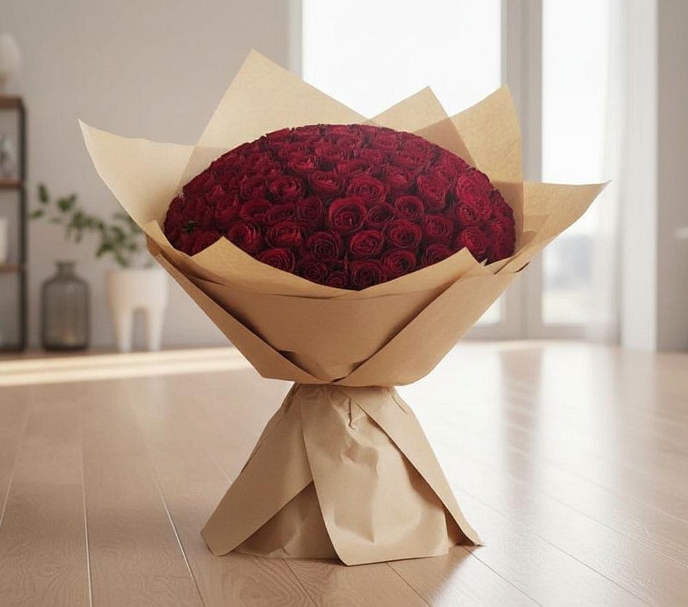 Букет 101 Красная роза в К.Либкнехте