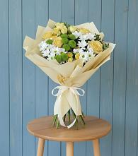 Букет цветов из:  Хризантемы и Розы в К.Либкнехте