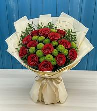 Букет цветов из:  Розы и Хризантемы в К.Либкнехте