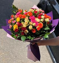 Букет Микс из разноцветных кустовых роз #REPLACE_PRED# К.Либкнехте