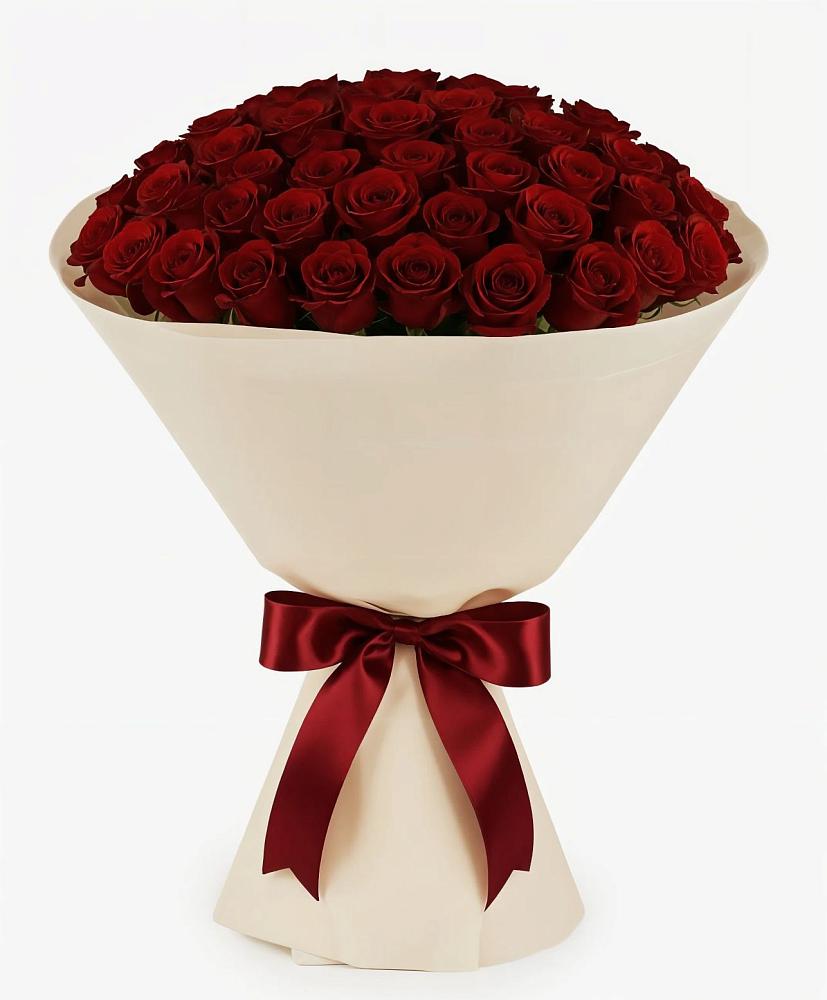 Букет 101 Бордовая роза Блэк Бакарра в К.Либкнехте