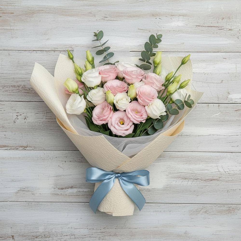 Букет цветов из: Лизиантусы в К.Либкнехте