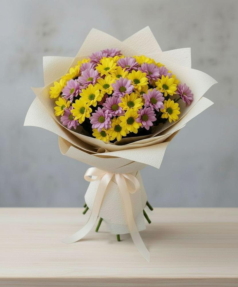 Букет цветов из: Хризантемы в К.Либкнехте